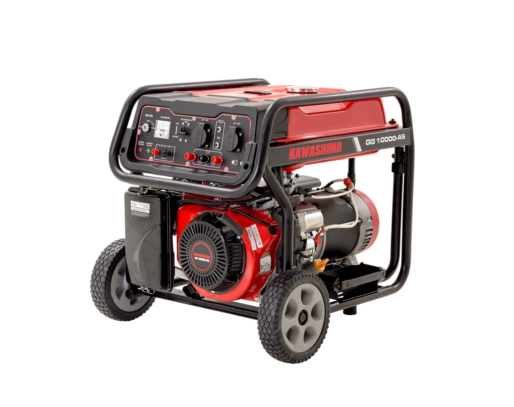 Gerador À Gasolina Kawashima Gg10000as 9,0kw Mono 115 230v Motor 16hp Partida Elétrica Com Rodas