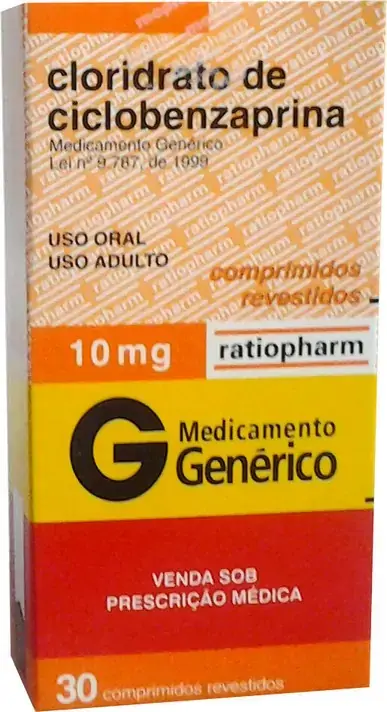 Cloridrato De Ciclobenzaprina 10 Mg 30 Comprimidos Novaquímica Genérico