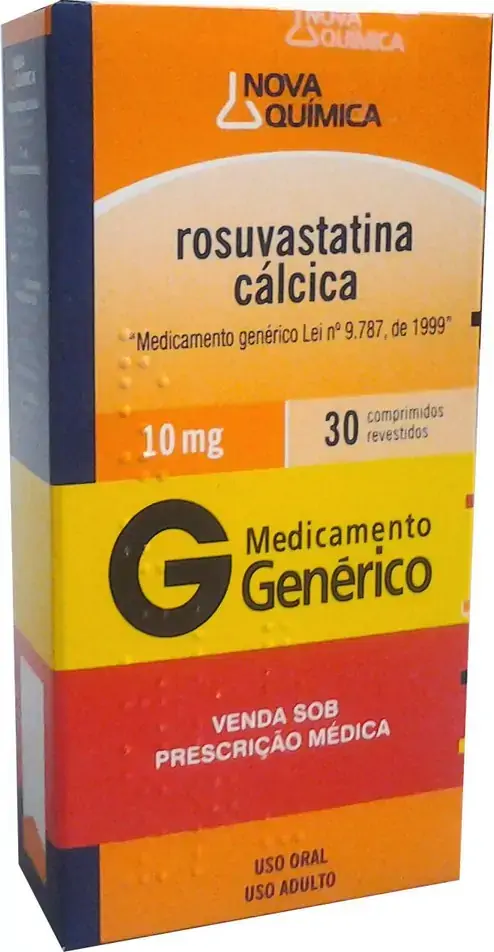 Rosuvastatina Cálcica 10 Mg 30 Comprimidos Novaquímica Genérico