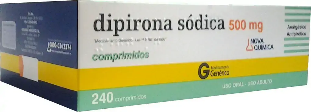Dipirona Sodica 500mg C/10 Comp Nova Quimica