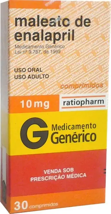 Maleato De Enalapril 10 Mg 30 Comprimidos Genérico