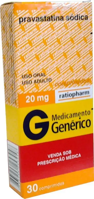 Pravastatina Sódica 20 Mg 30 Comprimidos Novaquímica Genérico