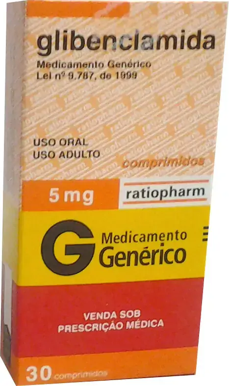 Glibenclamida 5mg Caixa 30 Comp Ratiopharm