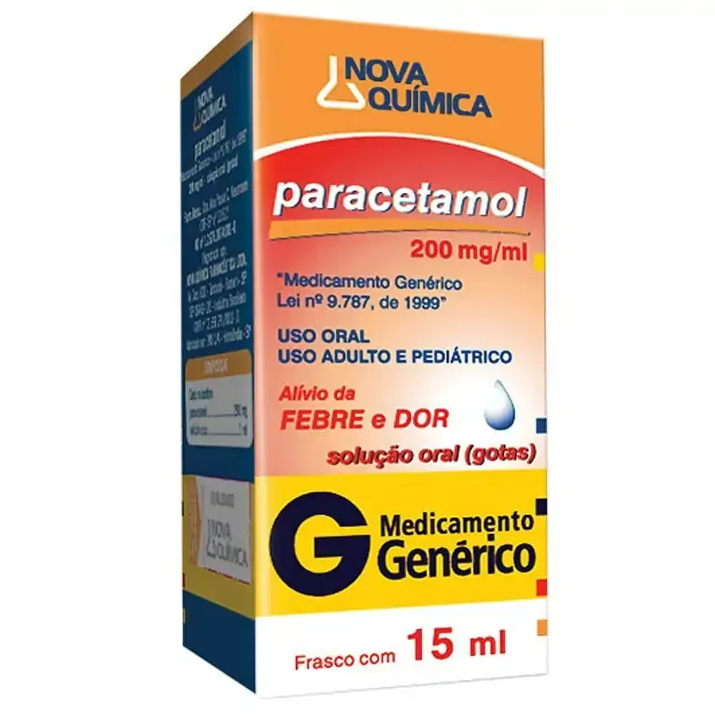 Paracetamol 200 Mg/ml Gotas Novaquímica Genérico