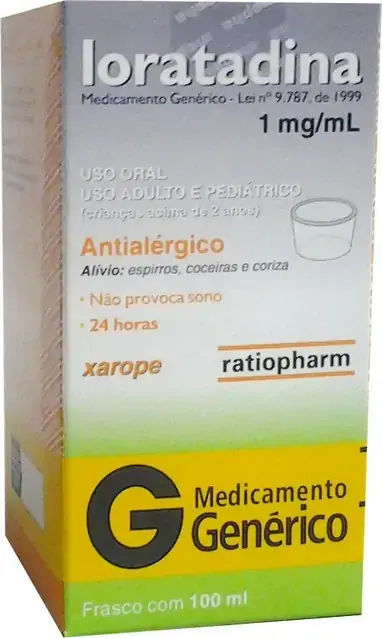 Loratadina 1 Mg/ml Xarope Novaquímica Genérico