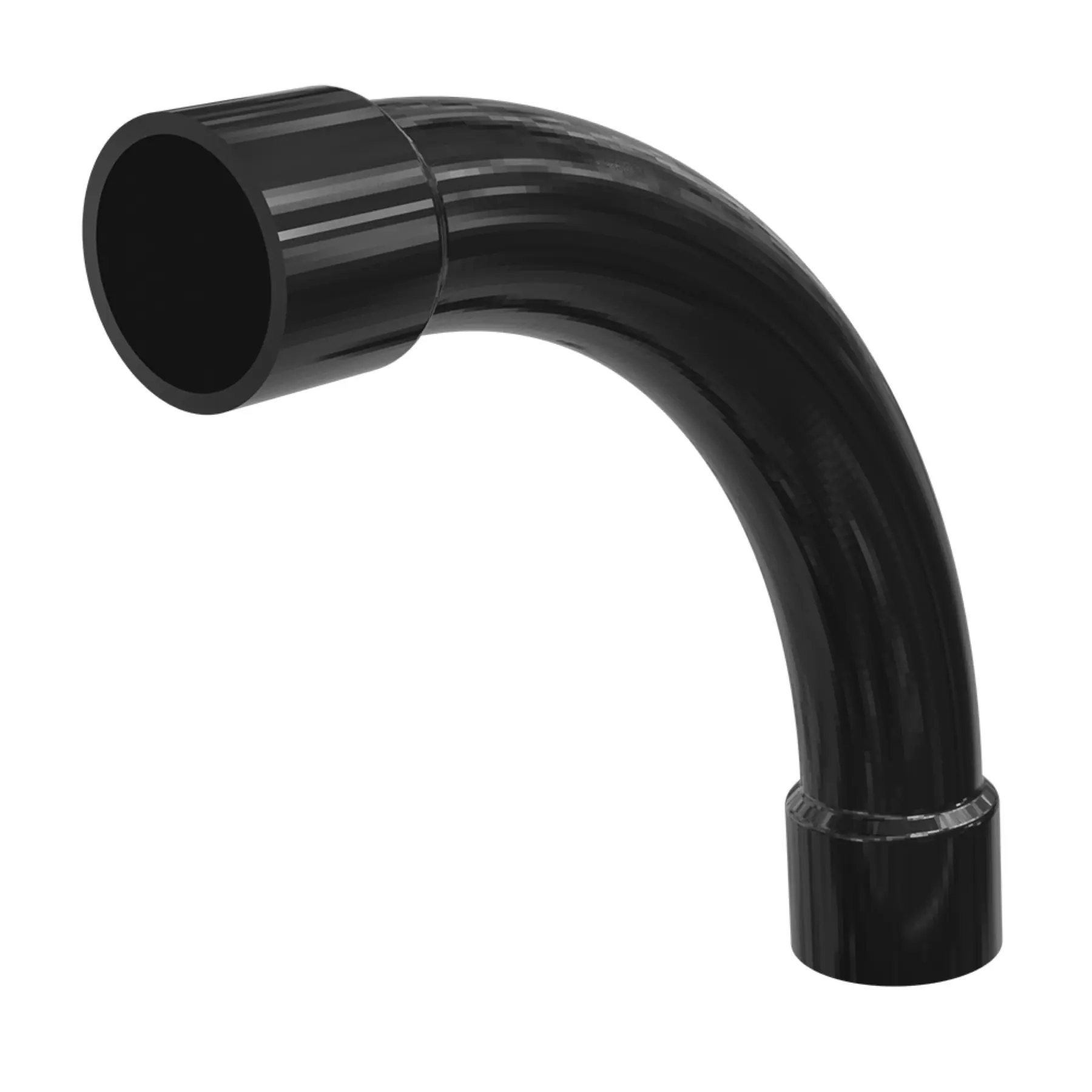 Curva 1/2 90° Plástico Preto Wetzel