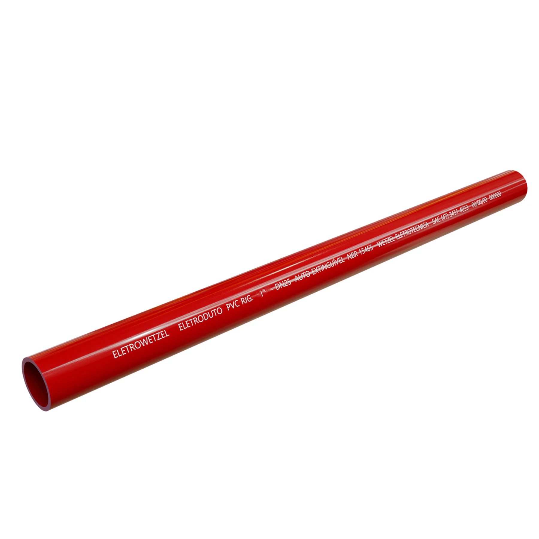 Eletroduto Rígido Max 3m 1" Vermelho Wetzel