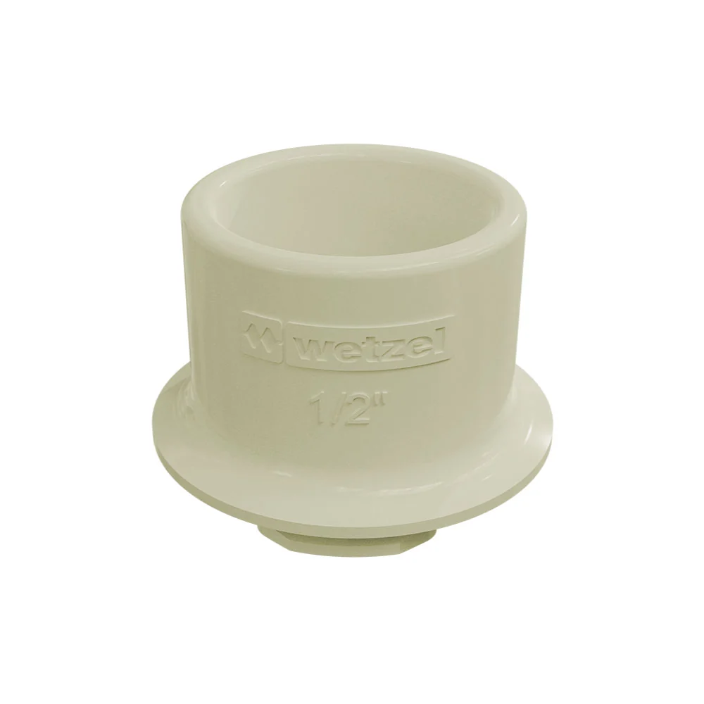 Conector/ Adaptador P/ Caixa/condulete Poliwetzel Pvc Branco 1/2" - Wetzel