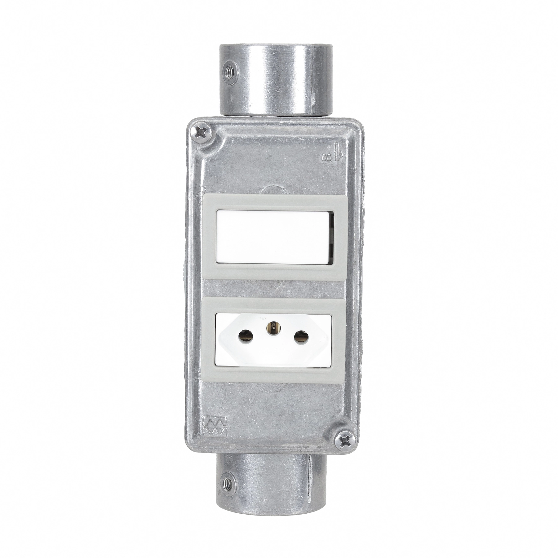 Conjunto Condulete 1" 1 Tomada + Interruptor Simples Tipo XPW