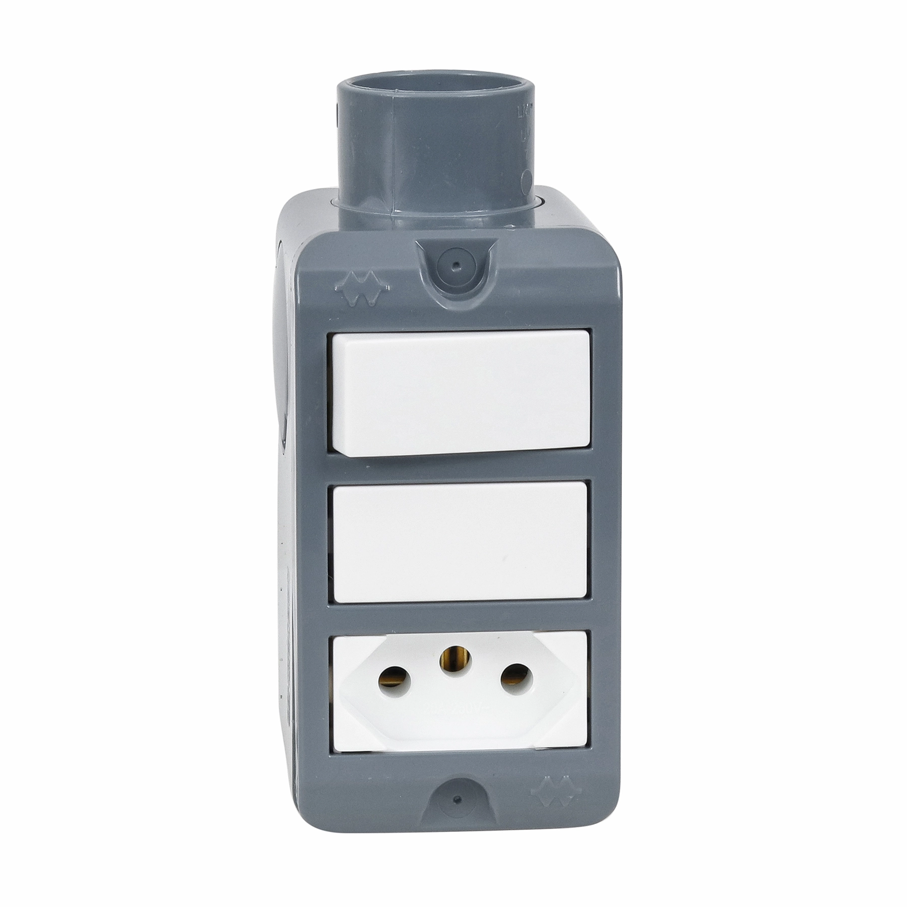 Conjunto Condulete 3/4" Tomada 20A 1 Interruptor PVC Wetzel