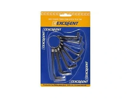 S.util Chave Torx C/8 Pcs T9 A T40