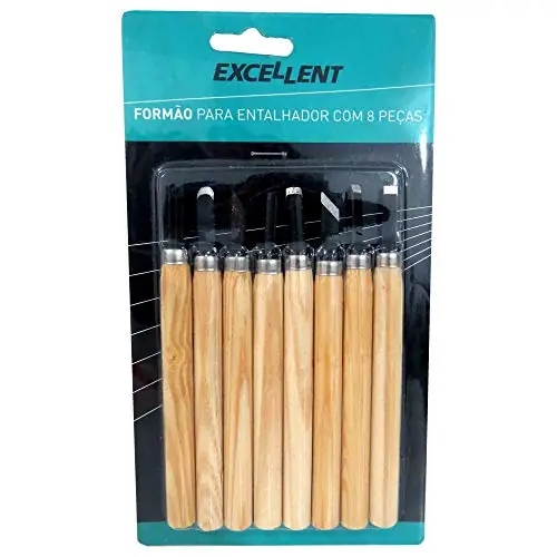 Kit De Formões Para Entalhador 8 Formatos 6xq Excellent