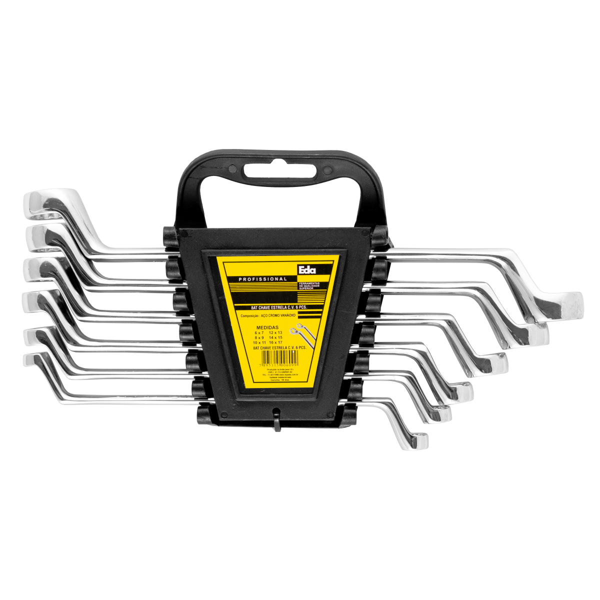 8at Chave Estrela Cromo Vanadio C/6 Pcs 6-17 Mm Ed