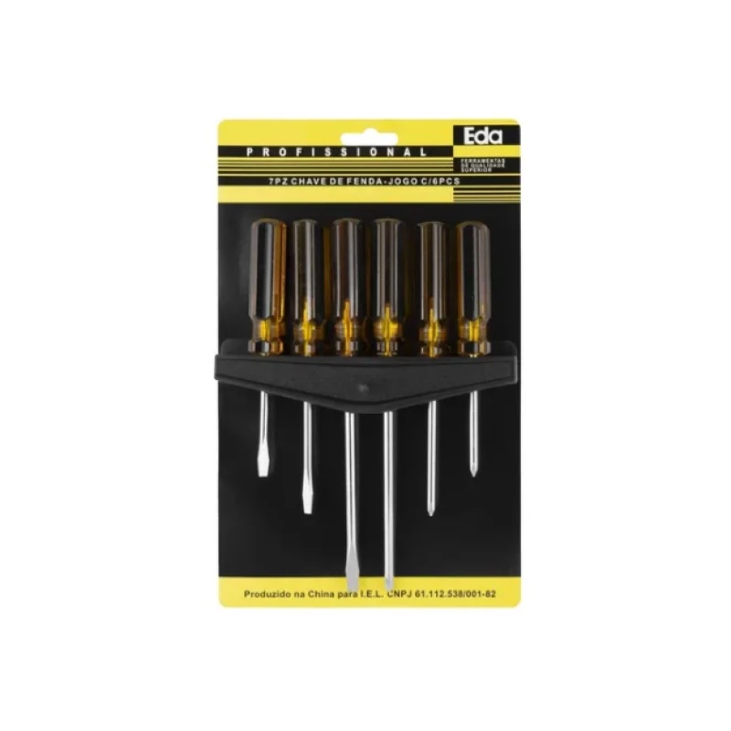 Chave De Fenda E Philips Com 6 Peças Eda 7pz