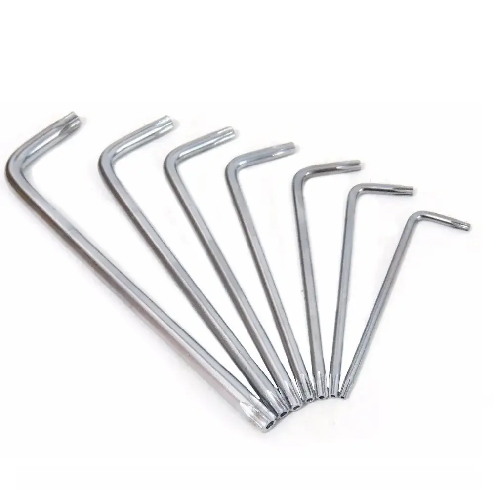 Chave Torx Tipo L Com 7 Peças Tamanhos T10 A T40