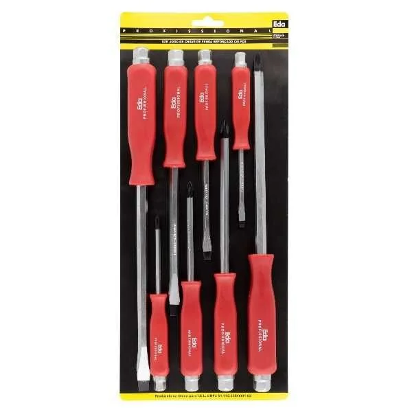 Jogo Chave Fenda E Philips C/8 Pcs Reforcada 8zk - Eda