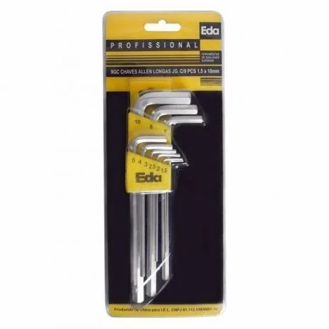 Jogo De Chave Allen Longa 9 Peças 1,5 A 10mm