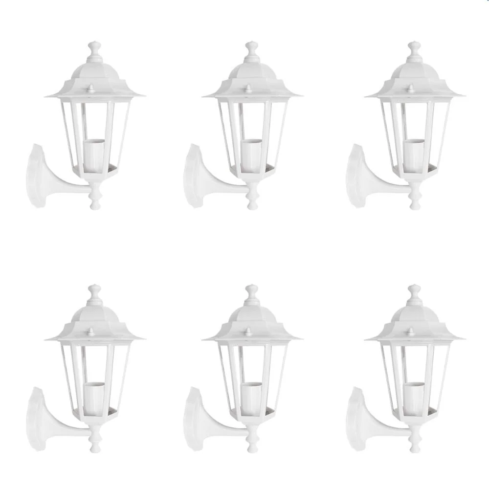 6 Arandela Taschibra Tlf 26 E27 Bivolt Branco