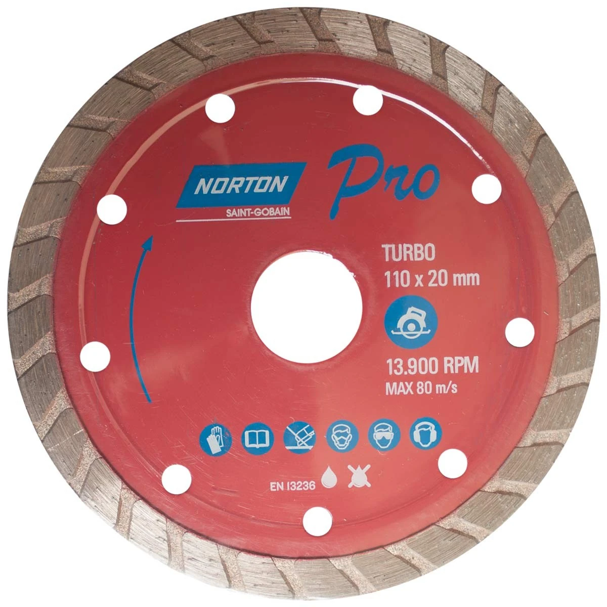 Disco Diamantado Turbo Cinza 110mm X 20mm Norton