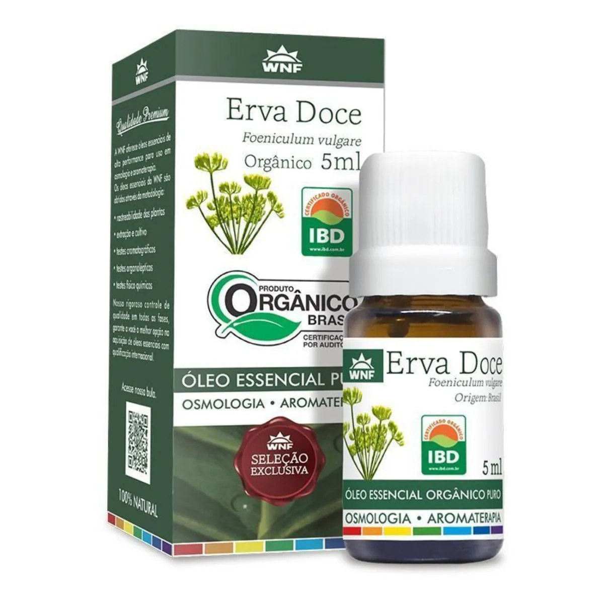 Óleo Essencial de Erva Doce Orgânico Origem Brasil 5ml WNF