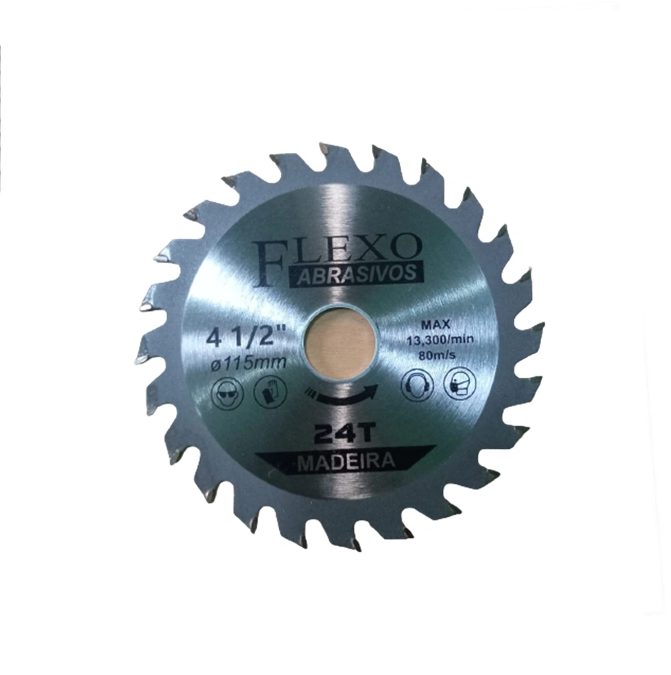 Disco Serra 4.1/2" P/madeira (115 X 22.23mm) - 24 Dentes Caixa De 10 Un