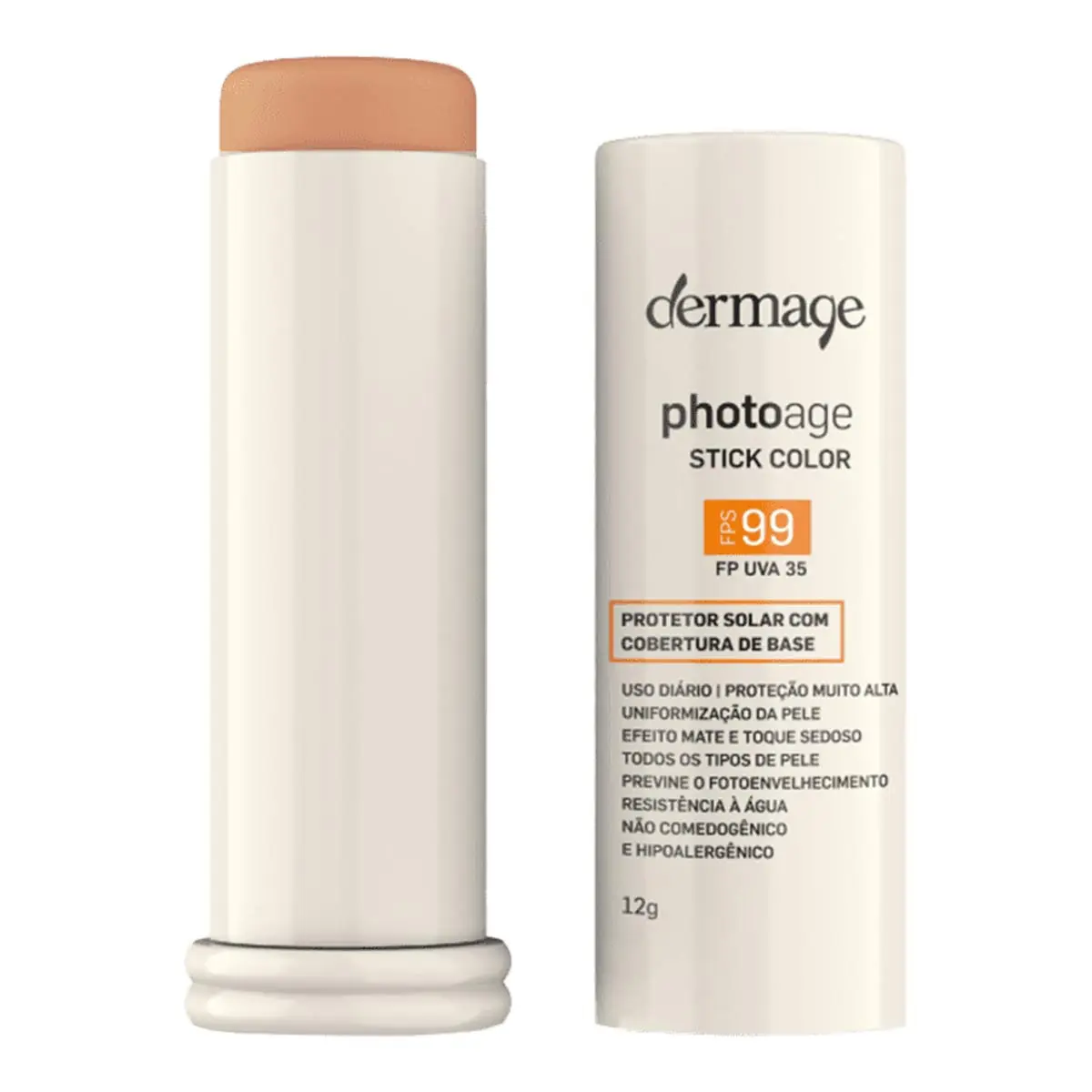 Protetor Solar Facial Dermage Photoage Stick Color FPS 99 Cor Médio Intense 16g