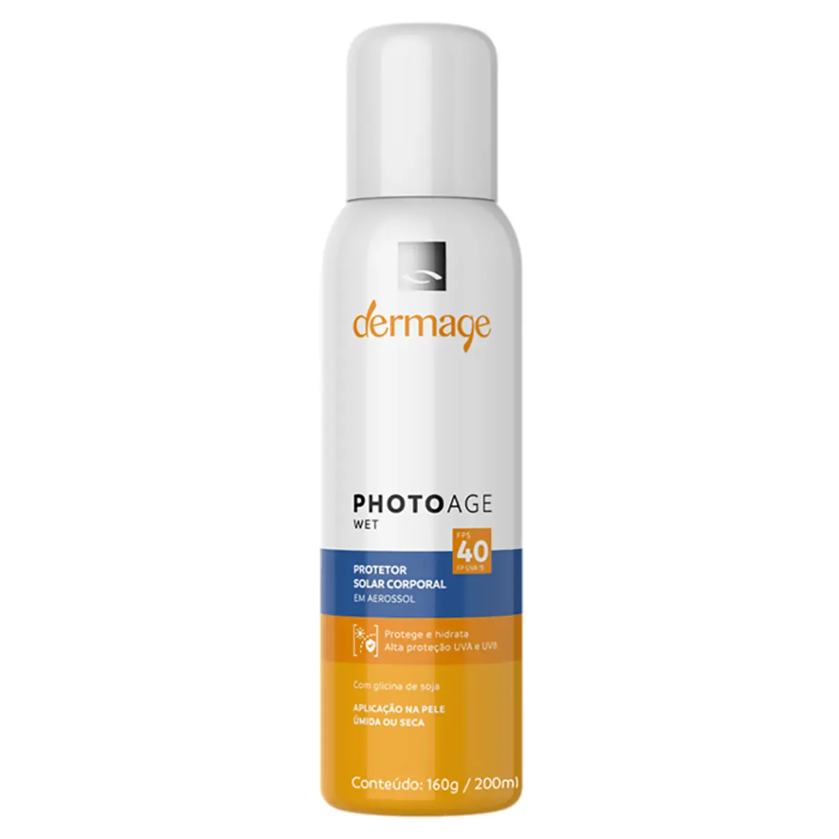 Protetor Solar Aerossol Fps 40 Fp Uva 15 Dermage Photoage Wet Frasco 200ml Spray