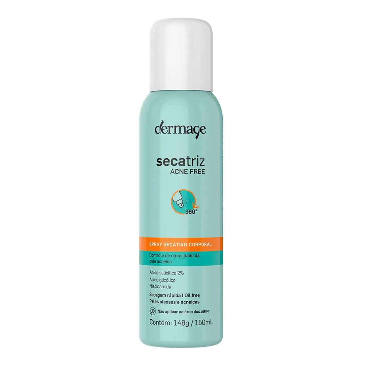 Spray Secativo Para Acne Free Dermage Secatriz Frasco 150ml