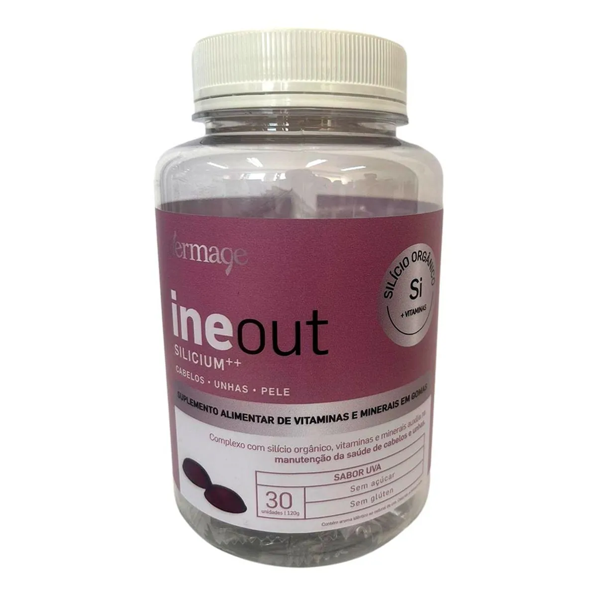 Suplemento Vitamínico Dermage Ineout Uva 30 Gomas
