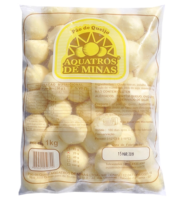 Pao De Queijo Aquatros 25g 1kg