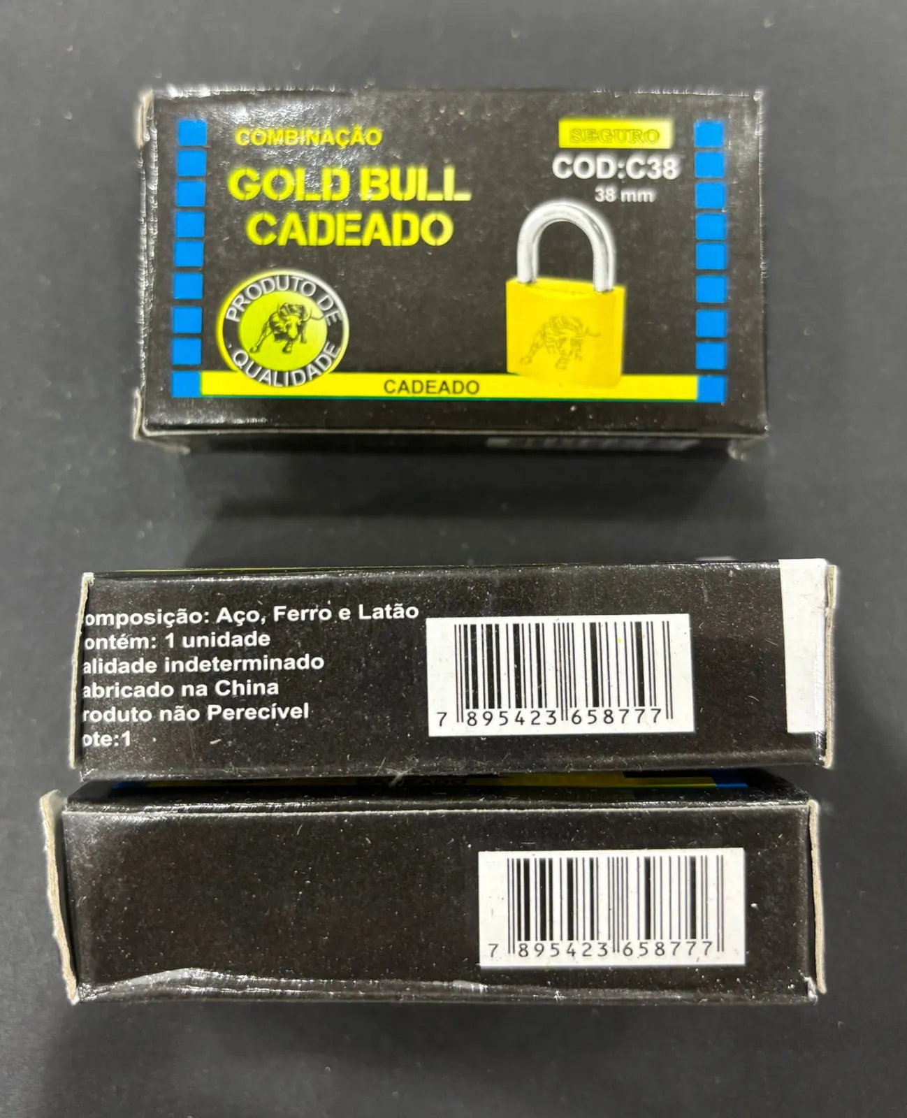Cadeado Aco 38mm Gold Bull Cd32 Nettuno