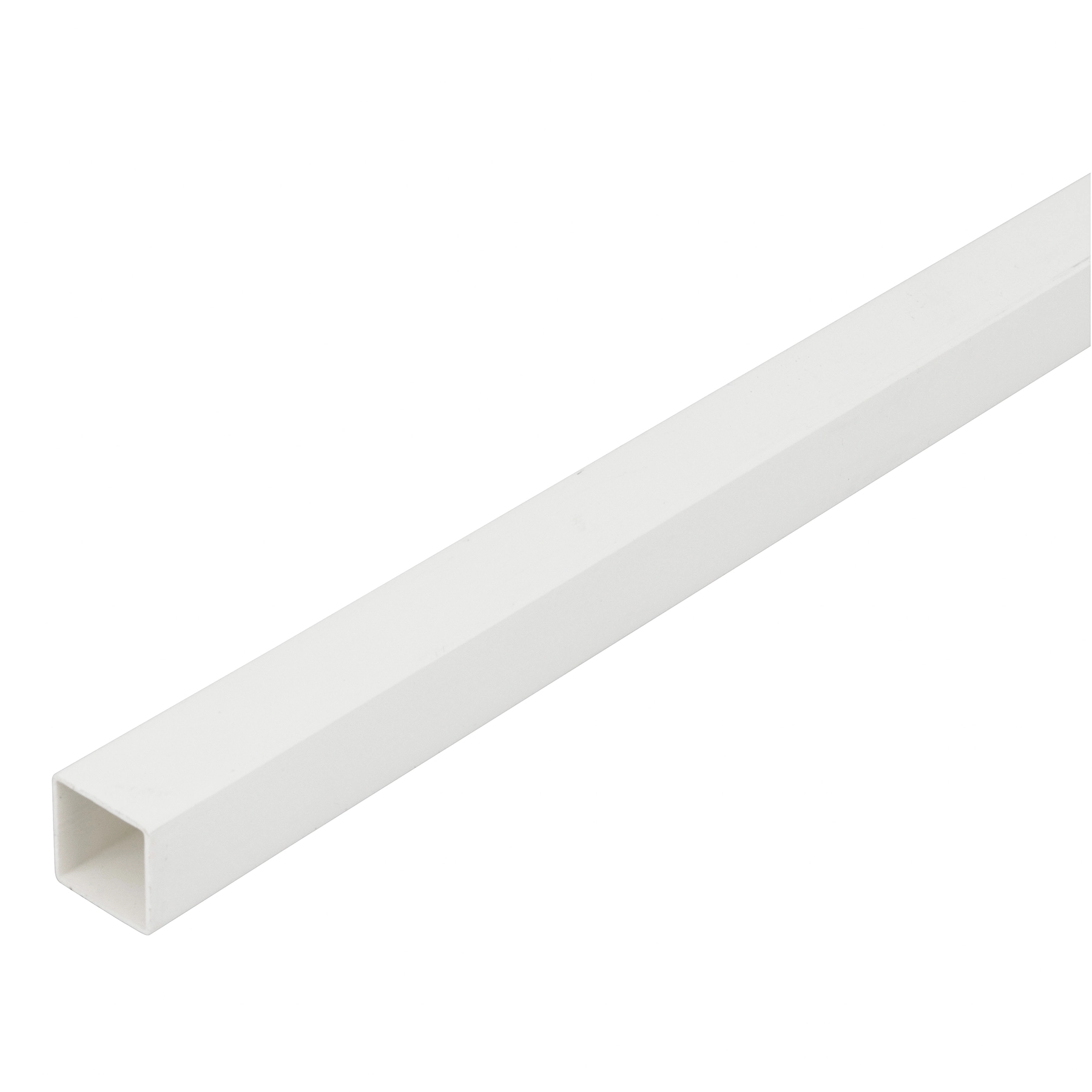 Perfil Quadrado PVC 1m x 25mm Branco Tecnoperfil