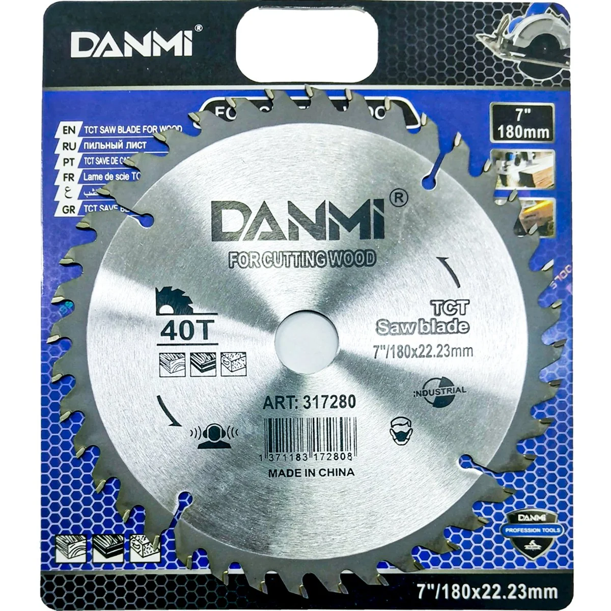 Lamina Disco De Corte Prata Circular Madeira 180mm 40 Dentes