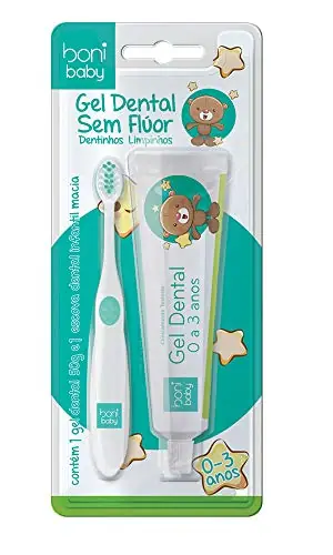 Kit Boni Baby Com Gel Dental E Escova Dental Macia, Indicada Para Crianças De 0 A 3 Anos, Boni Natur
