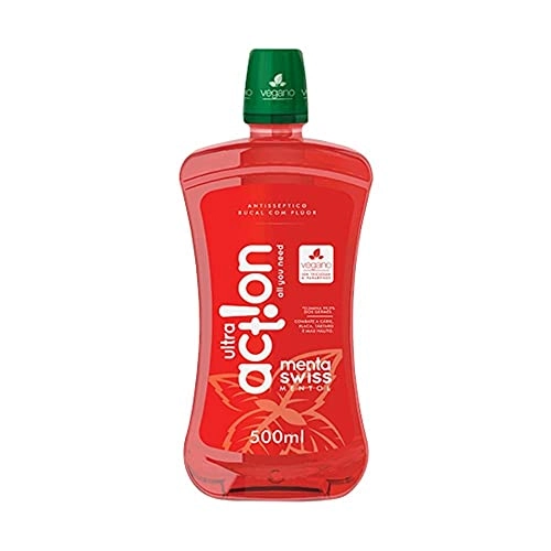 Enxaguante Bucal Menta Swiss, Sem Triclosan, Sem Parabeno, Previne Contra A Cárie, Hálito Saudavél,