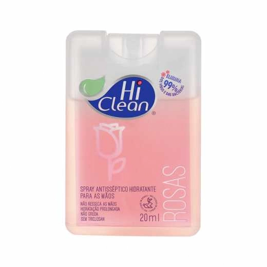 Spray Antisséptico para as Mãos Hi Clean Hidratante Rosas 20ml