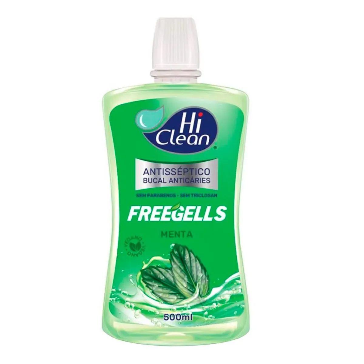 Enxaguatório Bucal Com Flúor Hi Clean Freegells Menta 500 Ml