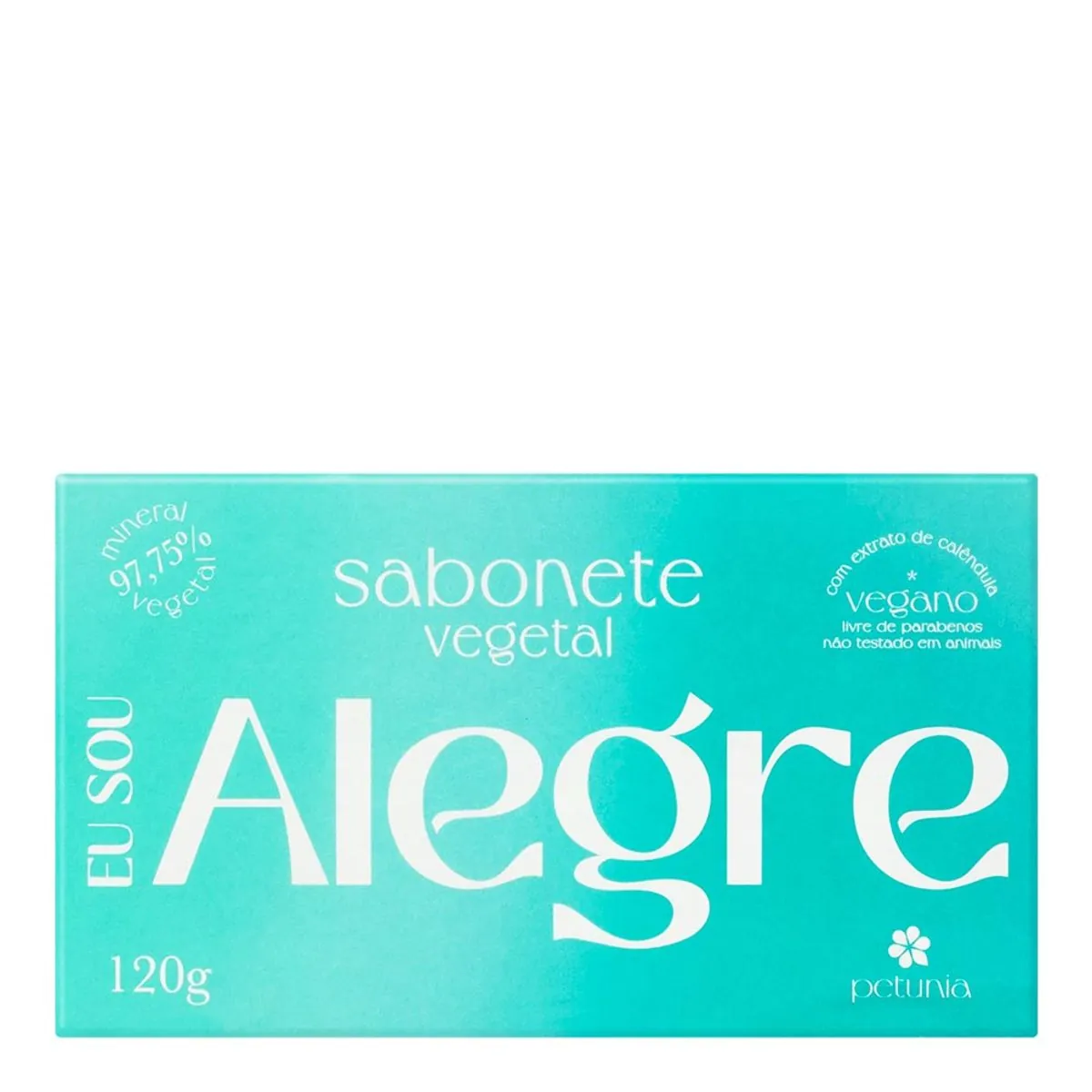 Sabonete Barra Vegetal Petunia Eu Sou Alegre Caixa 120g