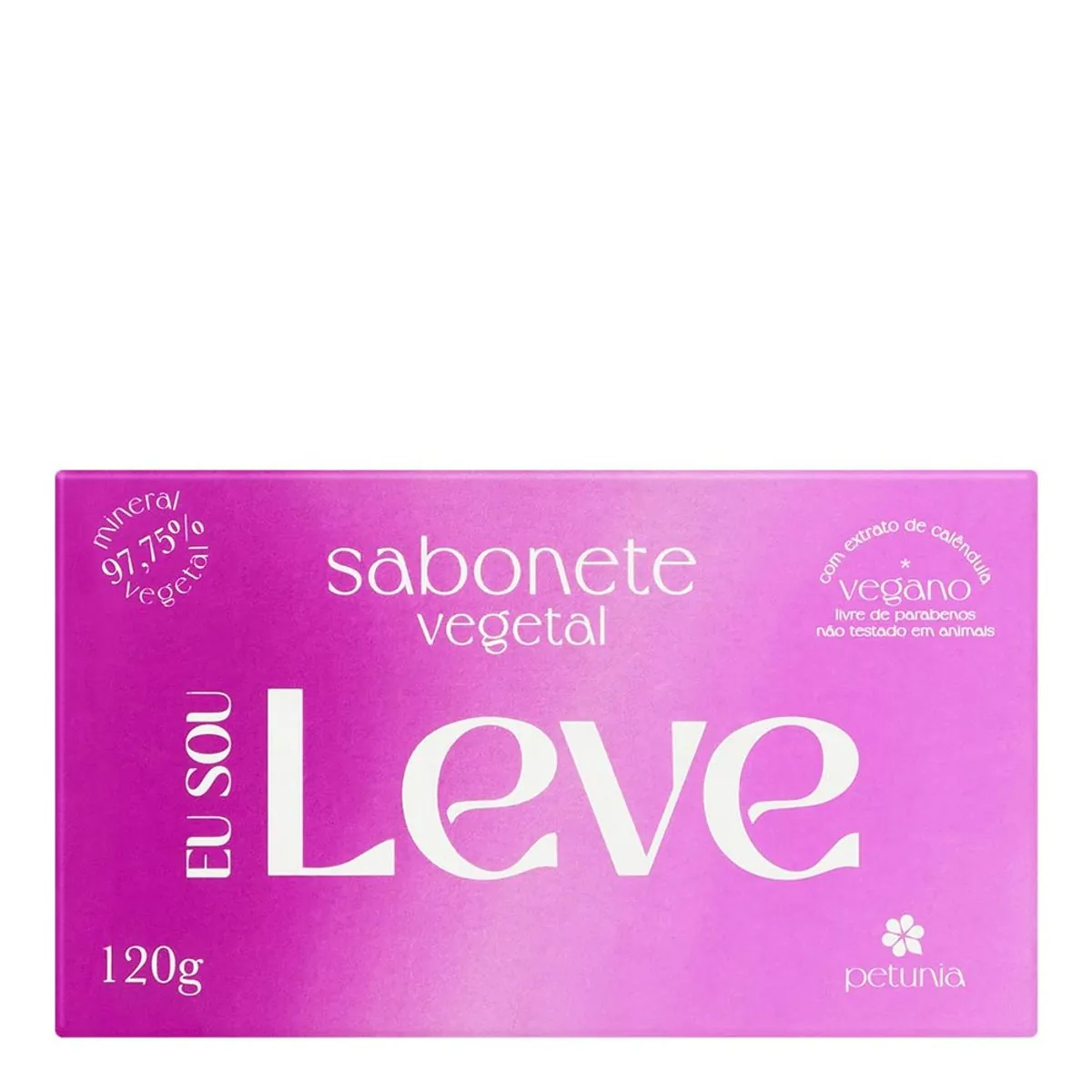 Sabonete Barra Vegetal Petunia Eu Sou Leve Caixa 120g