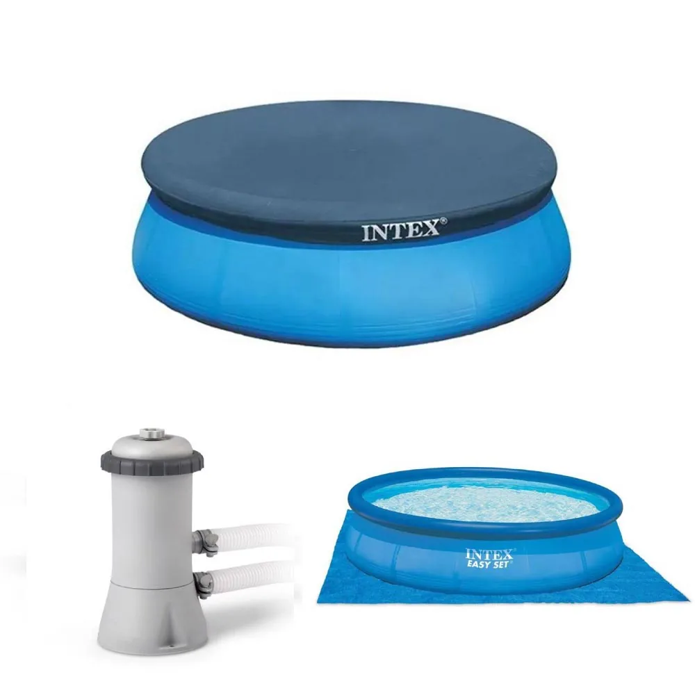 Kit Manutenção De Piscina Inflável Filtro 2.006 L/h 110v Capa 366 Cm Forro