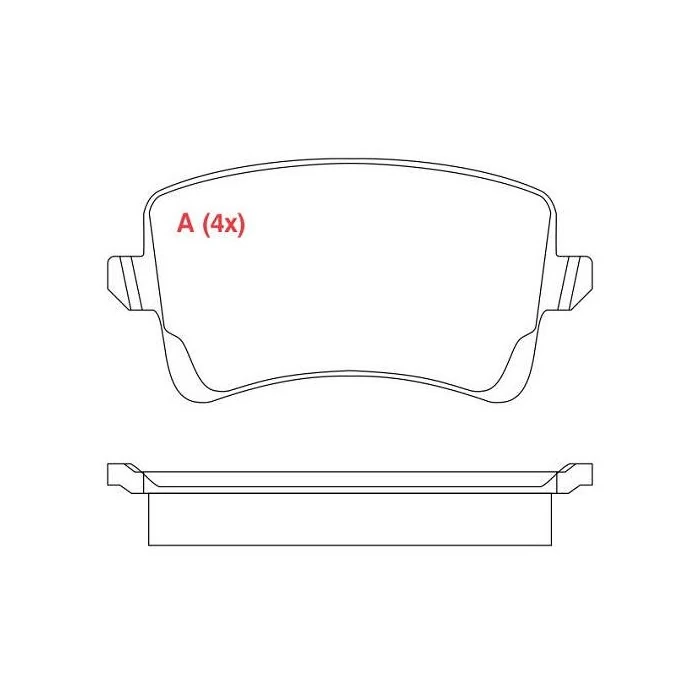 Pastilha de Freio Traseira AUDI A5/Q5 Cerâmica - WILLTEC FP190
