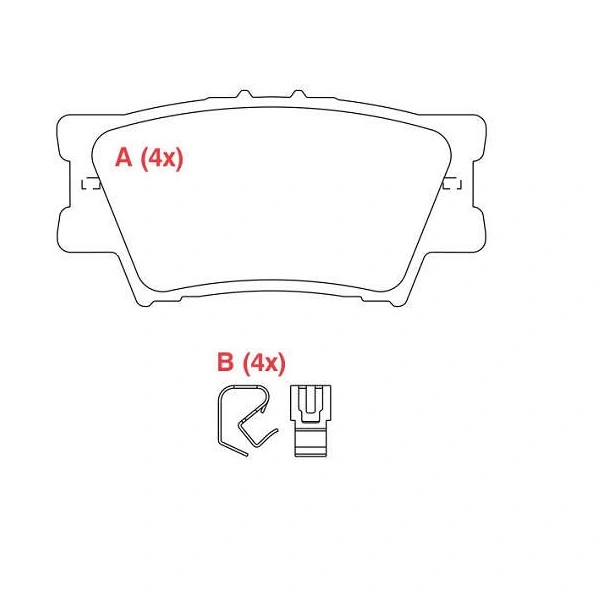 Pastilha de Freio Traseira TOYOTA COROLLA CROSS - WILLTEC PW808A