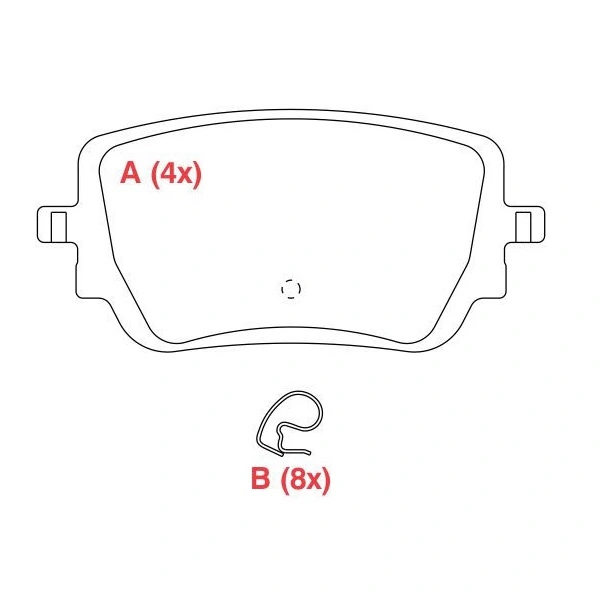 Pastilha de Freio Traseira MERCEDES BENZ GLB 200 - WILLTEC PW1076