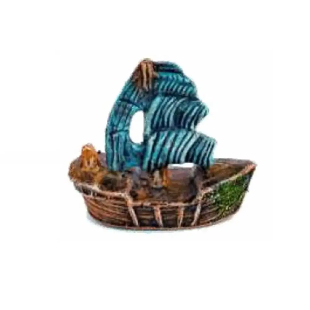 Decoração Trema Para Aquários Mini Caravela Envelhecida