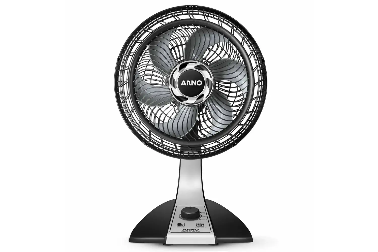 Ventilador De Mesa Preto E Prata Silence Force Arno 40cm 220v