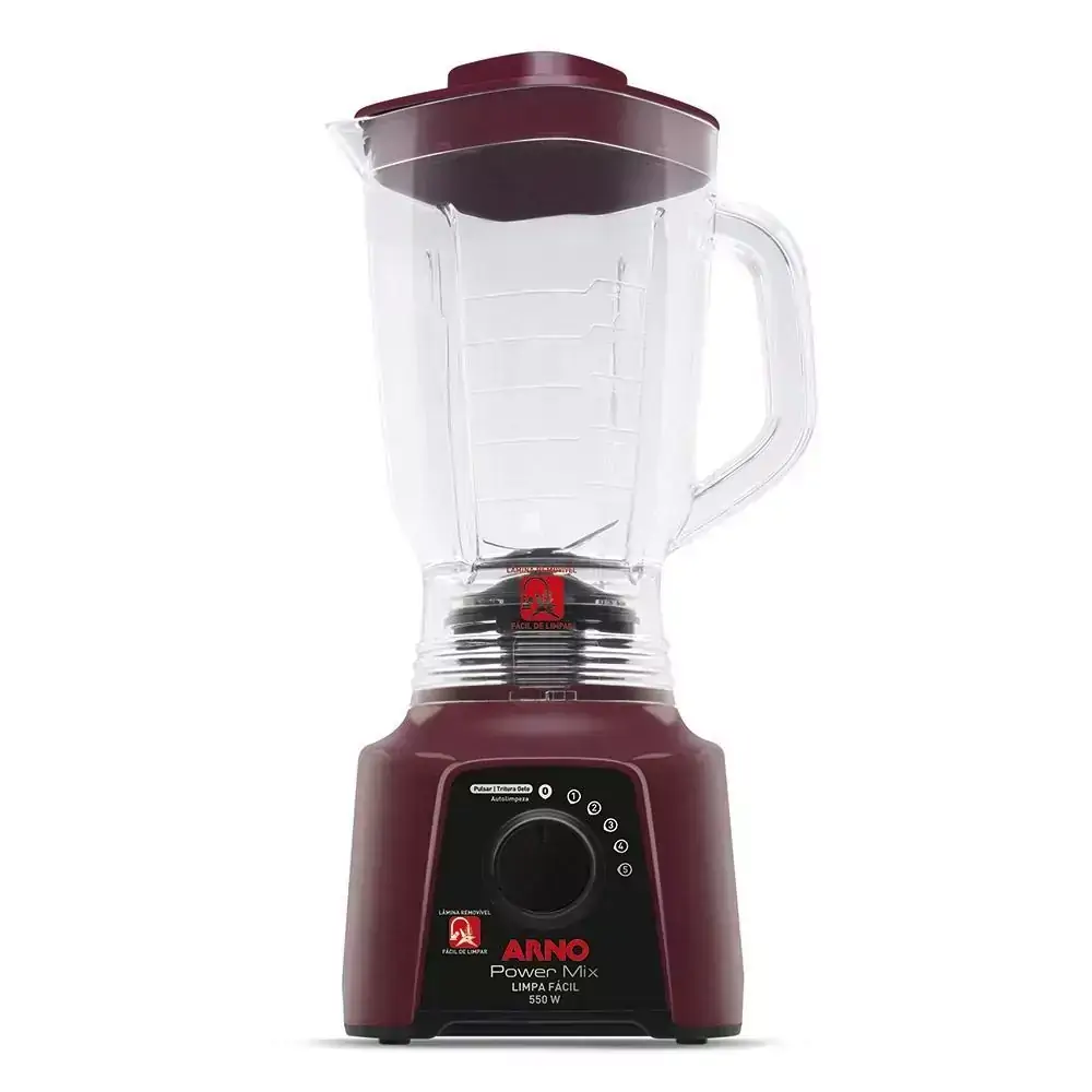 Liquidificador Arno Power Mix Limpa Fácil Lq32 - Vinho - 110V