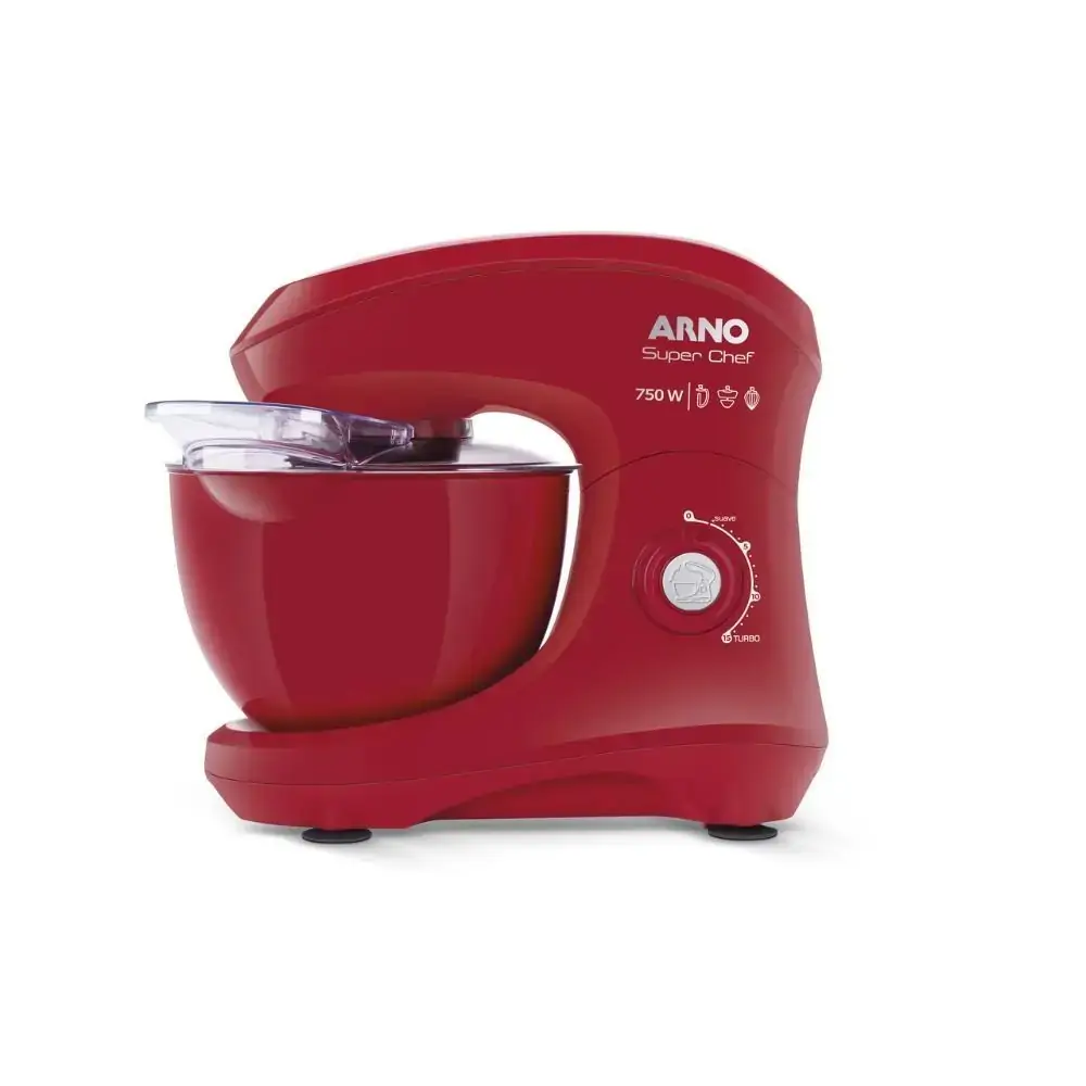 Batedeira Planetária Arno Super Chef 750W 5L Vermelha KM02 - 220V