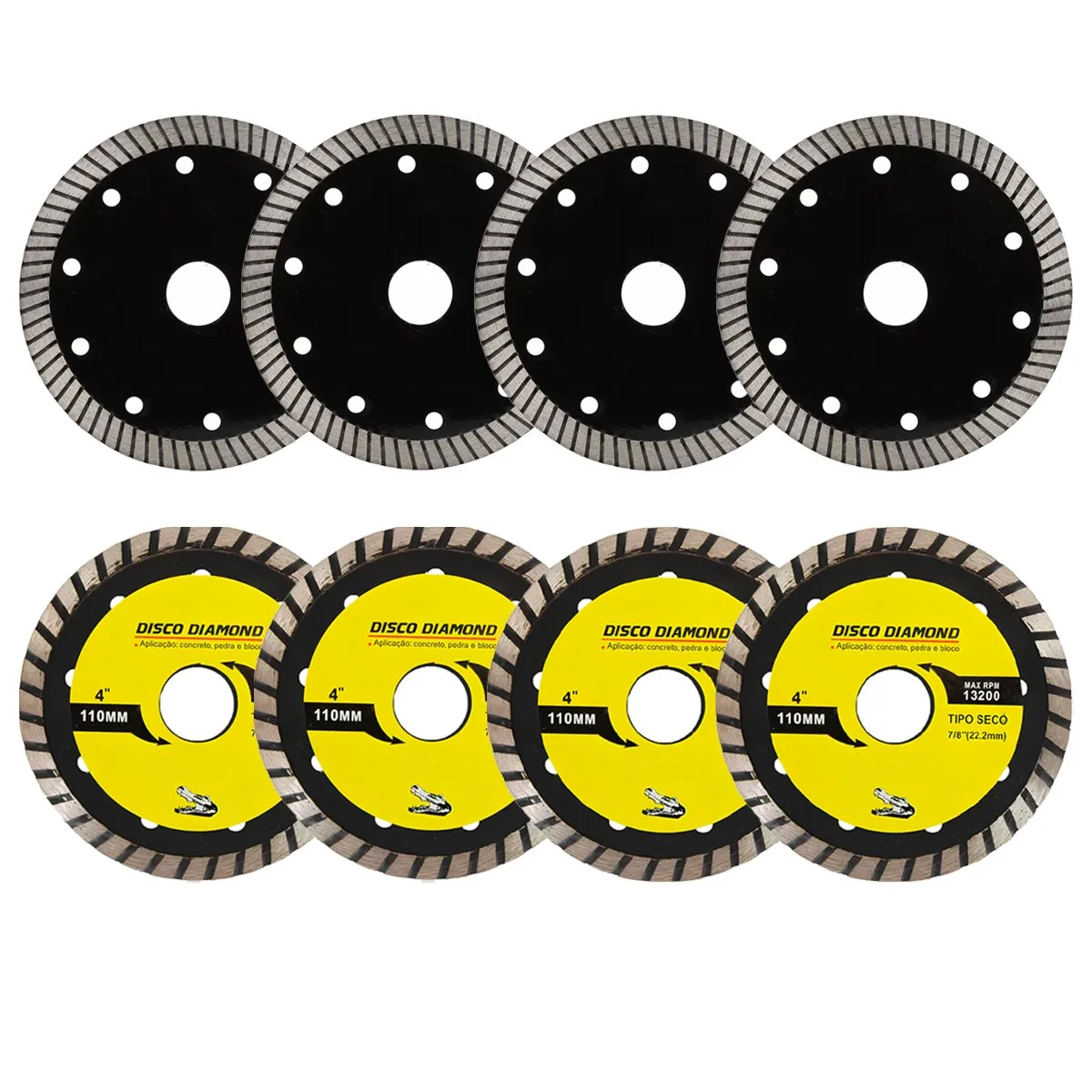 Kit 8 Disco Serra Circular Lâmina 110mm Mármore Concreto