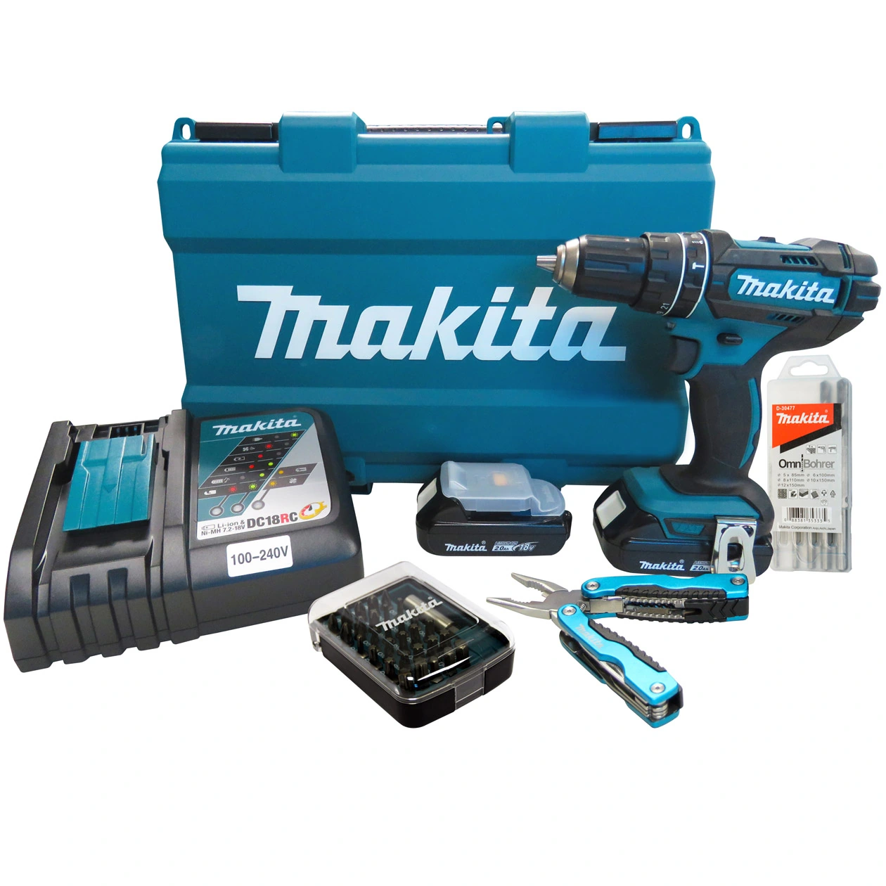 Furadeira e Parafusadeira de Impacto 1/2" 18V DHP482RAE Bivolt Makita