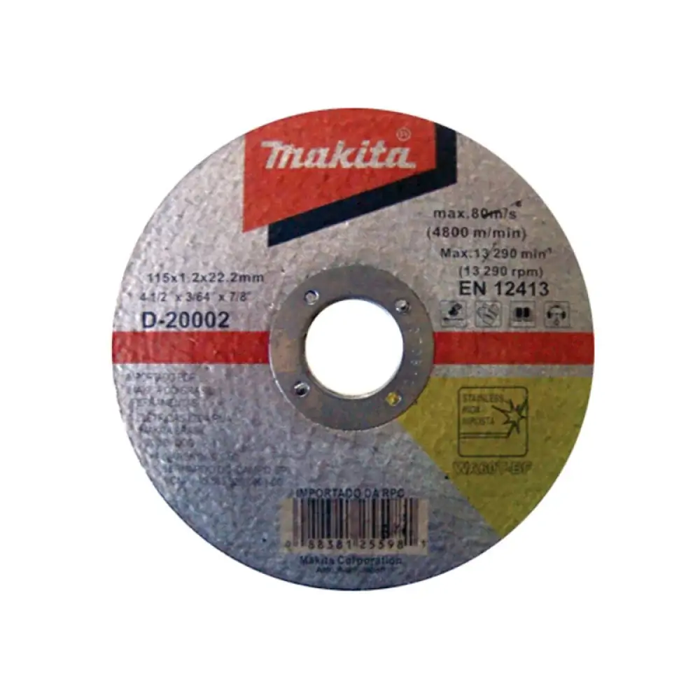 Disco P/cortar Inox Makita 4.1/2x3/64x78 20002